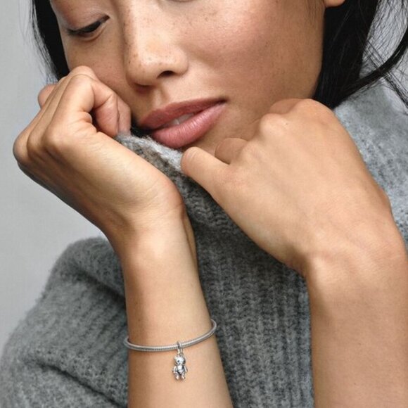 Pandora Movable Teddy Bear Dangle Charm - Picture 5 of 5